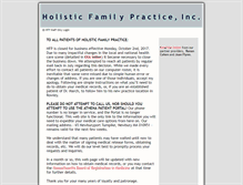 Tablet Screenshot of holisticfamilypractice.com
